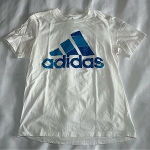 Adidas White Amplifier Tee Short Sleeve Athletic Shirt Mens Small